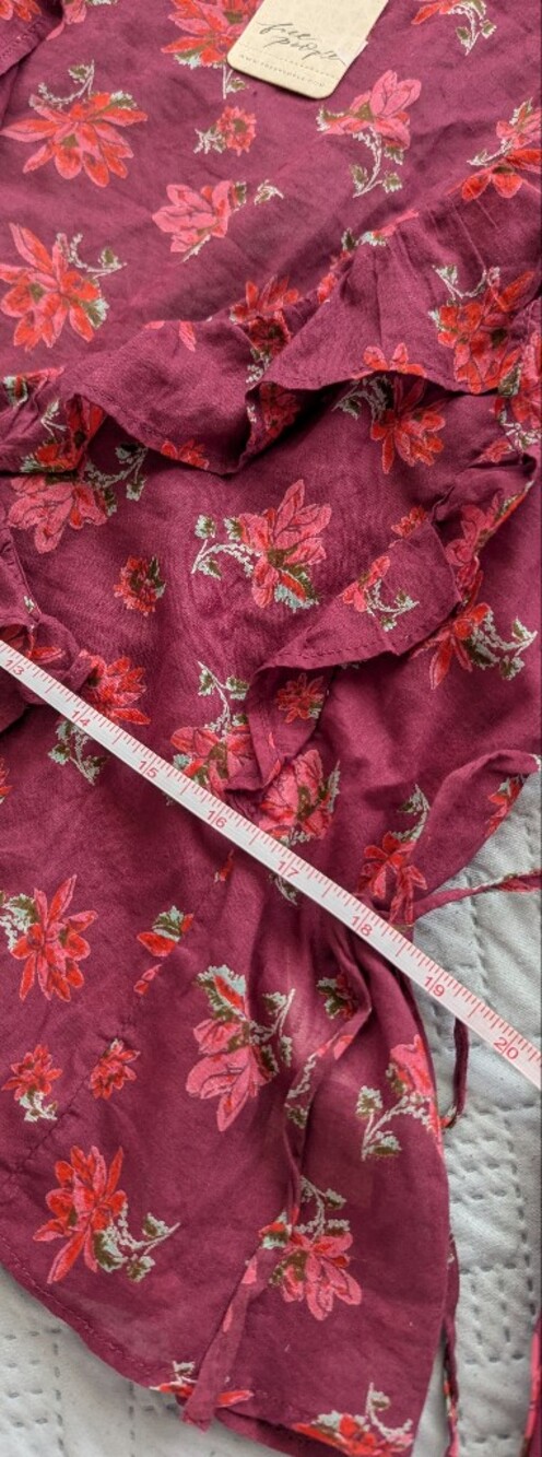 Free People Amanda Ruffle Wrap Top (L) - Picture 9 of 11